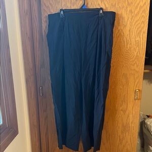 Linen Black Wide Leg Pants